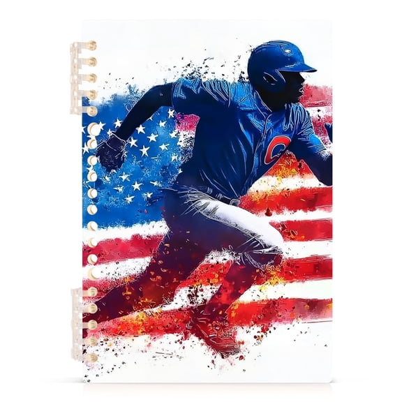 Spiral Journal Notebook National Flag Athlete A5 Lined Hardcover PP Material with 60 Pages Paper College Ruled Notebook for Work Note Taking Writing 5.7x8.3 Inch