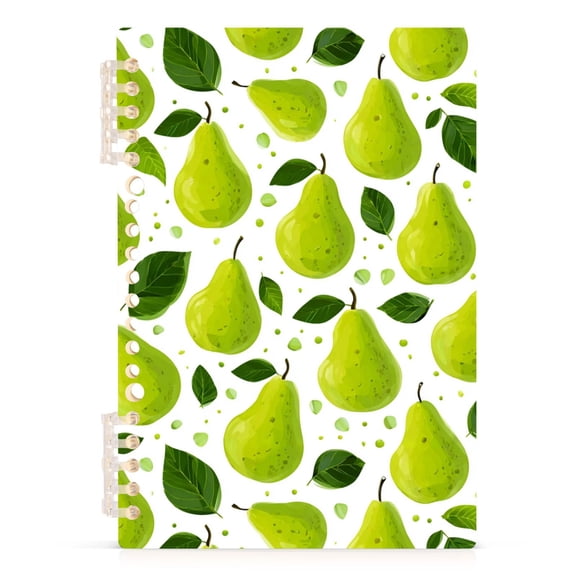 Spiral Journal Notebook Pear A5 Lined Hardcover PP Material with 60 Pages Paper College Ruled Notebook for Work Note Taking Writing 5.7x8.3 Inch