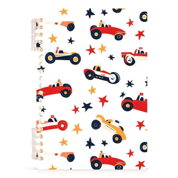 Spiral Journal Notebook Racing Car A5 Lined Hardcover PP Material with 60 Pages Paper College Ruled Notebook for Work Note Taking Writing 5.7x8.3 Inch