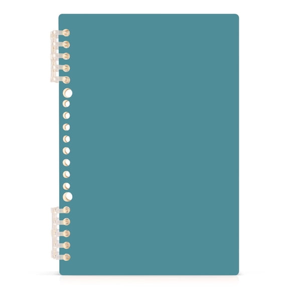 Spiral Journal Notebook Teal A5 Lined Hardcover PP Material with 60 Pages Paper College Ruled Notebook for Work Note Taking Writing 5.7x8.3 Inch