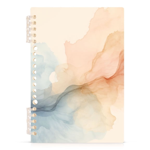 Spiral Journal Notebook Watercolor Liquid College Ruled Notebook 8.3" x 5.7" A5 Lined Thick Paper Page