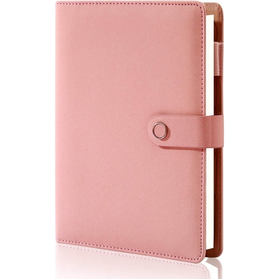 Spiral Leather Journal Writing Notebook, 6 Ring Binder Refillable Diary Notepads, Business Planner Personal Organizer, Agenda for Men Women(A5 Size) ()