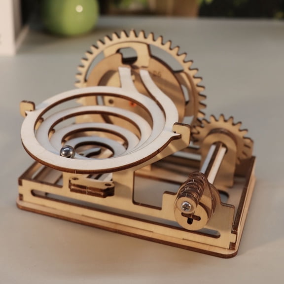 Spiral Marble Run 3D Wooden Puzzles for Adults and Teens DIY Model Building Kits with Mechanical Puzzles