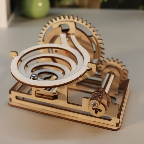 Spiral Marble Run 3D Wooden Puzzles for Adults and Teens DIY Model Building Kits with Mechanical Puzzles 