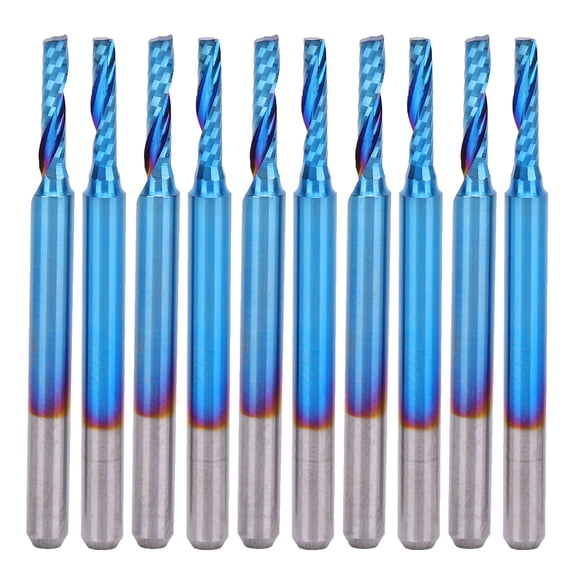 Spiral Mill Bit CNC Router Kit Carbide Tungsten Steel End Milling Hardware Tool 3.175 x 17mm Gueiykk