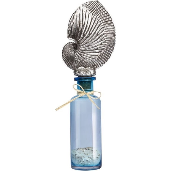 Spiral Nautilus Shell Topped Jar LG 8H inch