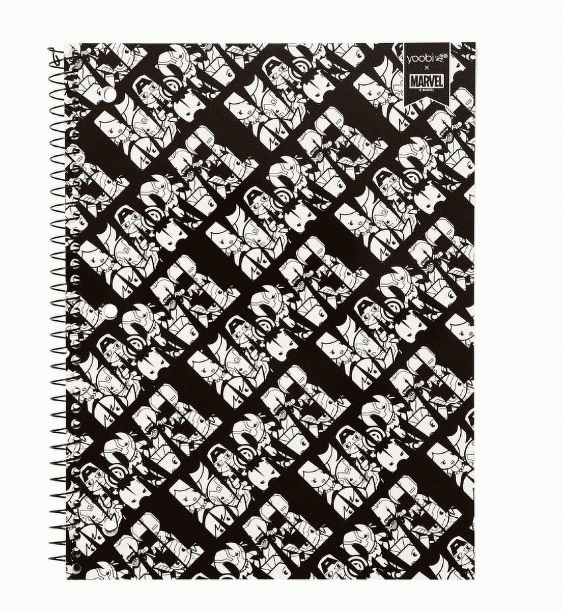 Spiral Notebook 1 Subject College Ruled BxW Avengers - Yoobi