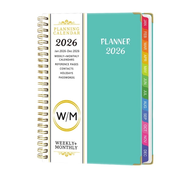 Spiral Notebook, 2026 Date Book Weekly Monthly, Weekly Monthly Spread 2026, Detailed 2026 Planner, 2026 Appointment Schedule Book, 2026 Daily Schedule Organizer, 2026 Planning Date Book