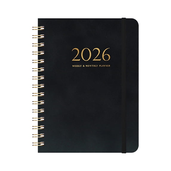 Spiral Notebook, 2026 Planner, Weekly and Monthly Planner, Jan 2026 - Dec 2026, 6.1X8.46inch, 2026 Planner Notebook, Daily Schedule Notebook, Hardcover Planner 2026 for Office Home Supplies