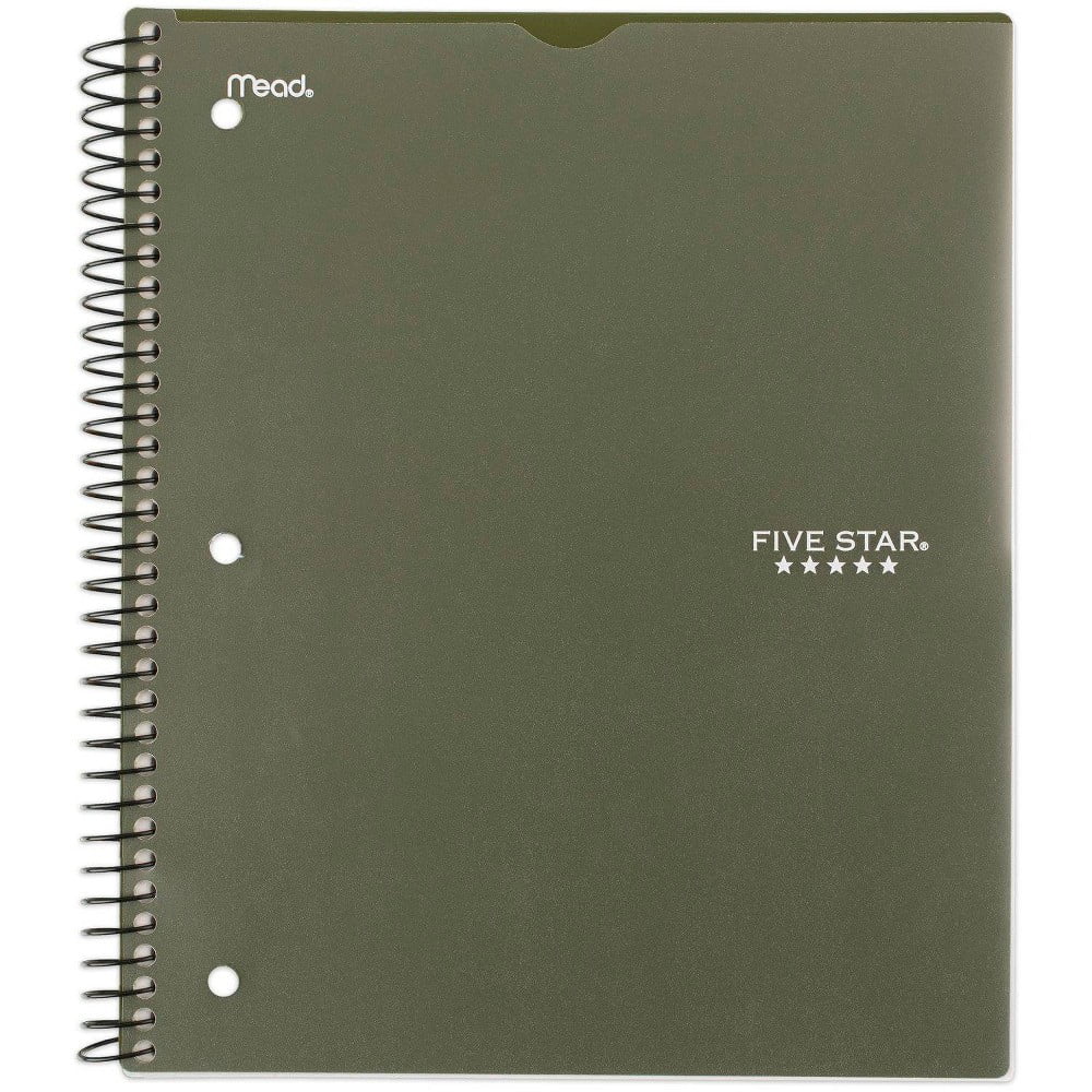 3-Pack Subject Spiral Notebook，3-Subject notebooks ，College Ruled，80  sheets，8.3 x 5.7in，Black，Blue，Green， 