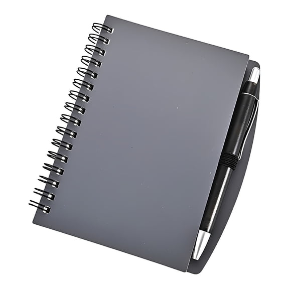 Spiral Notebook,5.04x5.8 Inch Pocket Size Spiral Notepad,A6 Small Spiral Notepad and Pen Set,Hardcover Journals with Pen Holder,Mini Journal Notebooks for Planning,Office Business Memo (A6 Black)