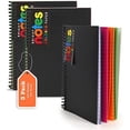 thumbnail image 1 of Spiral Notebook, 5x7 Inch Notebooks - Wirebound College Ruled Note Books, Bright Neon Colored Lined Paper, Perforated Notepad Memo Books - Durable Poly Cover, Journaling Notebook - 100 Sheets - 3, 1 of 7