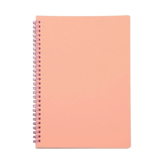 Spiral Notebook, A4 Notepads, Wirebound Notebooks, 8mm Lined with Margin, Punched and Perforated Edge, Notebooks College Ruled for Note Taking, Pink