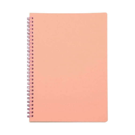 Spiral Notebook, A4 Notepads, Wirebound Notebooks, 8mm Lined with Margin, Punched and Perforated Edge, Notebooks College Ruled for Note Taking, Pink