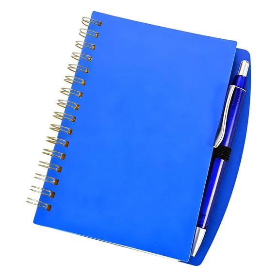 Spiral Notebook, A5/A6 College Ruled Notebook, Notebook with Pen and Pen Holder Clip, Lined Spiral Journal Notebook for Women, Hardcover Notebook Journal for Work Note Taking