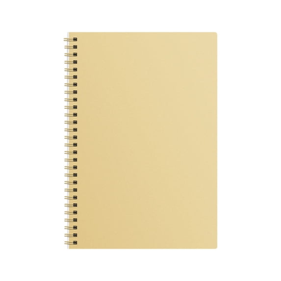 Spiral Notebook, A5 Thick Cover Plastic Hardcover College Ruled Notebook, 60 Sheets -120 Pages Journals Notebook for Study and Notes-Taking Writing Planning, 1Pc, Twin-Wire Binding(Yellow,8x5.6")