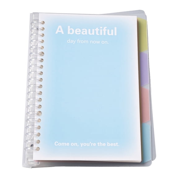 Spiral Notebook, A5 Wirebound Journal, Plastic Hardcover Notebook, College Ruled Lined Notebook, 60 Pages Writing Journal, Spiral Notebook for Work Office Home Travel Note Taking, Blue