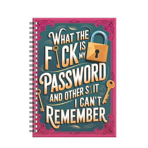 Spiral Notebook Coil Bound Humorous Password-Themed Design Journal For S Teens 14+ Coil Binding D1X Notebook For Daily Notes Password Tracking