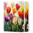 thumbnail image 1 of Spiral Notebook,College Ruled Journal,8.26" x 5.71" 50 Sheets/100 Pages,2 Pack - Flowering Red Poppies Plant Elegant, 1 of 1