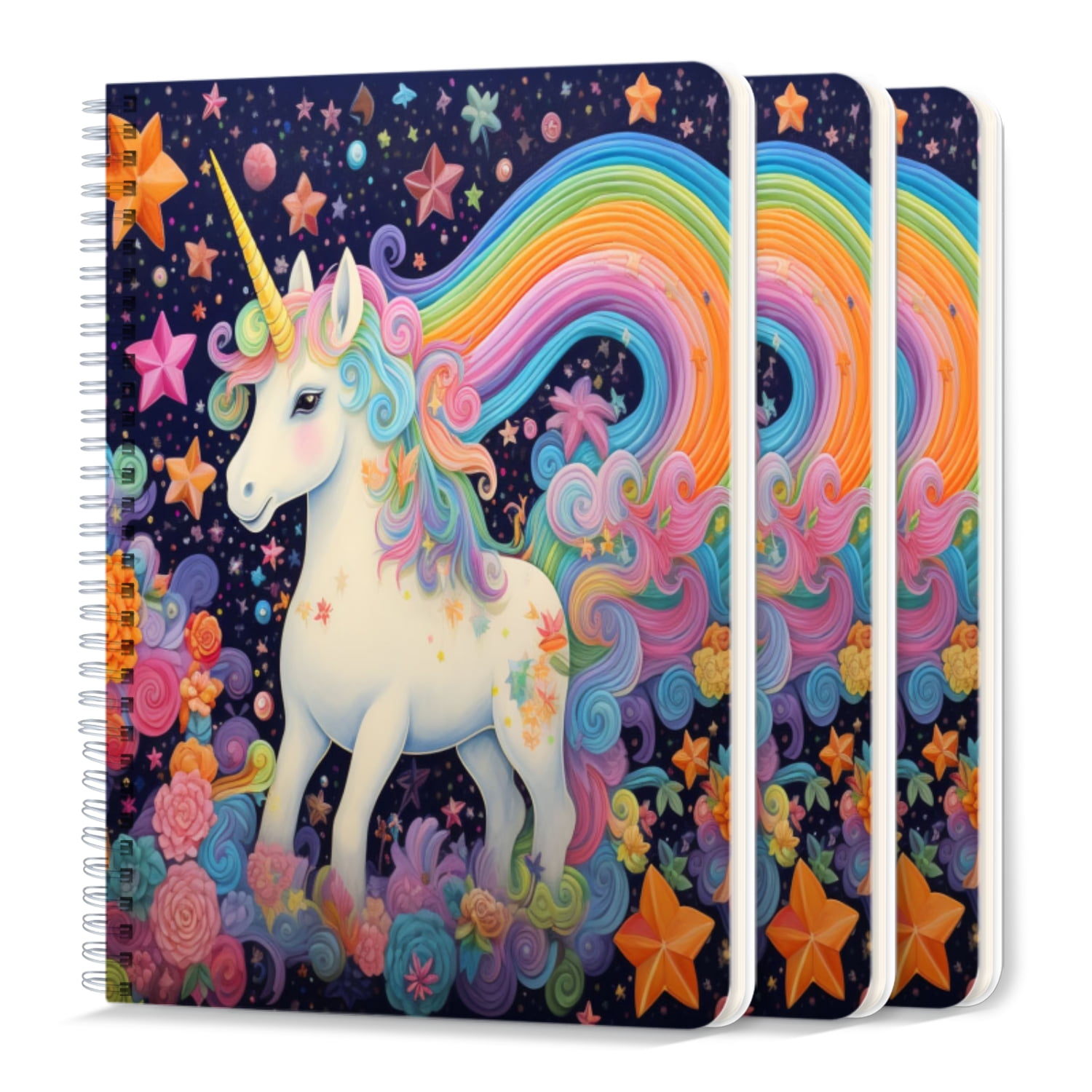 Collage Ruled Journal Spiral Journal Notebook,50 Sheets A5 College Ruled Notebook/Journal 3 ...