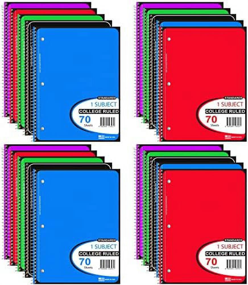 Spiral Notebook, College Ruled Notebooks, , Single Subject, Notebooks