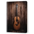 thumbnail image 1 of Spiral Notebook,Double-Wire Spiral College Lined Journal Notebook for Study and Notes,100 Pages,5.71x 8.26 in - Acoustic Guitar Against a Rustic Wooden Wall, 1 of 7