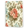 thumbnail image 1 of Spiral Notebook,Double-Wire Spiral College Lined Journal Notebook for Study and Notes,100 Pages,5.71x 8.26 in - Beige Canvas Adorned with Classic Floral Motifs, 1 of 7