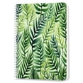thumbnail image 1 of Spiral Notebook,Double-Wire Spiral College Lined Journal Notebook for Study and Notes,100 Pages,5.71x 8.26 in - Green Leaf Pattern with Gradient Colors, 1 of 7