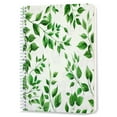 thumbnail image 1 of Spiral Notebook,Double-Wire Spiral College Lined Journal Notebook for Study and Notes,100 Pages,5.71x 8.26 in - Refreshing Pattern of Green Leafy Branches, 1 of 7