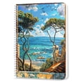 thumbnail image 1 of Spiral Notebook,Double-Wire Spiral College Lined Journal Notebook for Study and Notes,100 Pages,5.71x 8.26 in - Sea and Sky View through an Aged Window, 1 of 7