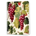 thumbnail image 1 of Spiral Notebook,Double-Wire Spiral College Lined Journal Notebook for Study and Notes,100 Pages,5.71x 8.26 in - Bunches of Grapes with Green Foliage, 1 of 7