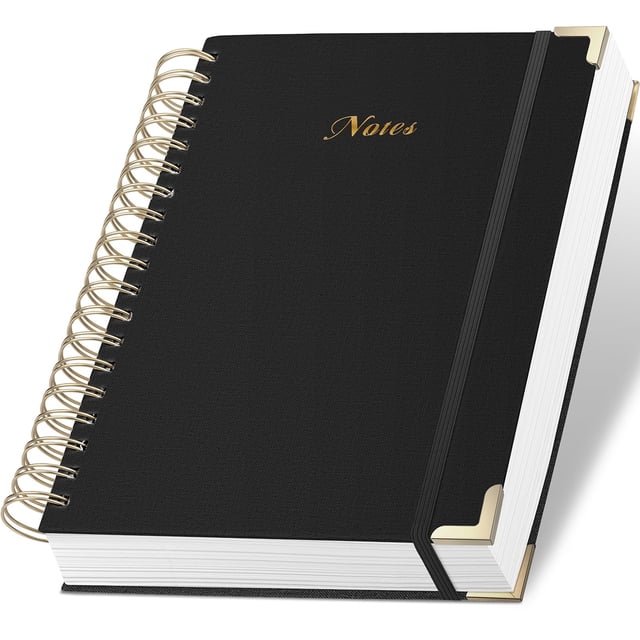 Reflection Writing Notebook Spiral Notebook Journal, 328 Pages Linen Hardcover College Ruled ...