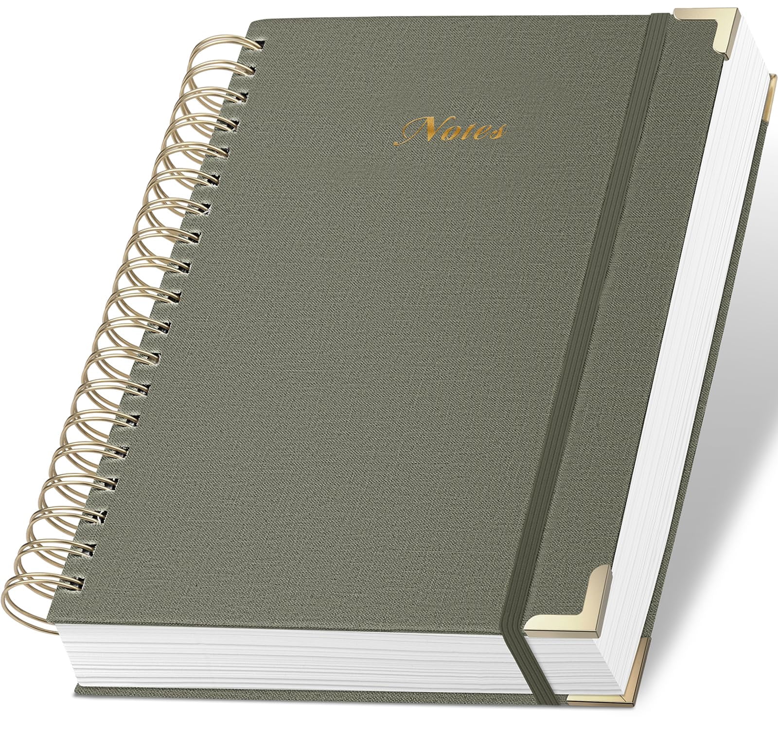 Notebook Structure Paper Spiral Notebook Journal, 328 Pages Linen Hardcover College Ruled ...