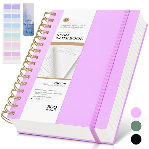 Spiral Notebook Journal ,360 Pages College Ruled Notebooks,Lined Thick