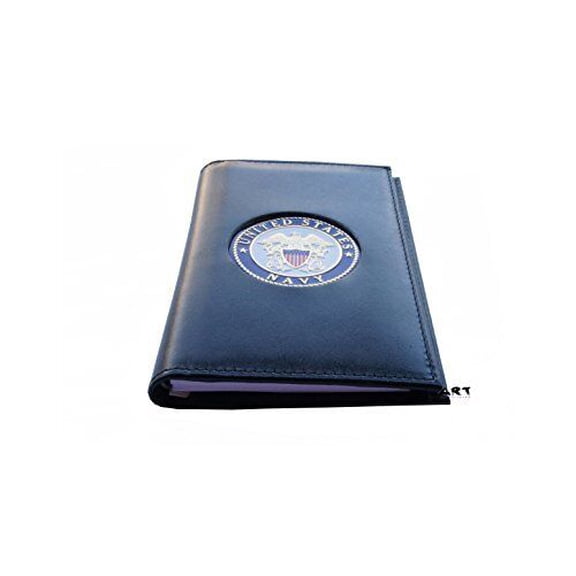 Spiral Notebook Padfolio with Medallion, Official US NAVY Note Pad Cover - 3 x 5