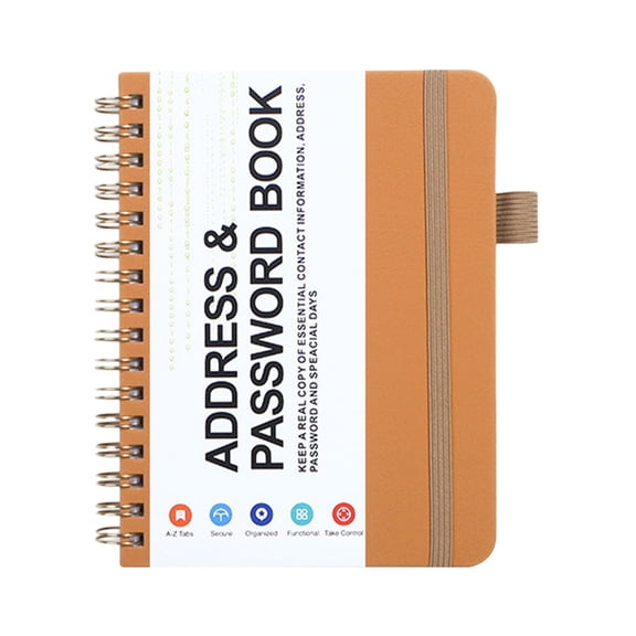 Spiral Notebook, Password Address Book, Bound Address Book, Password Log Book, Confidential Address Book, Spiral Password Book, Security Address Book, Personal Information Logbook