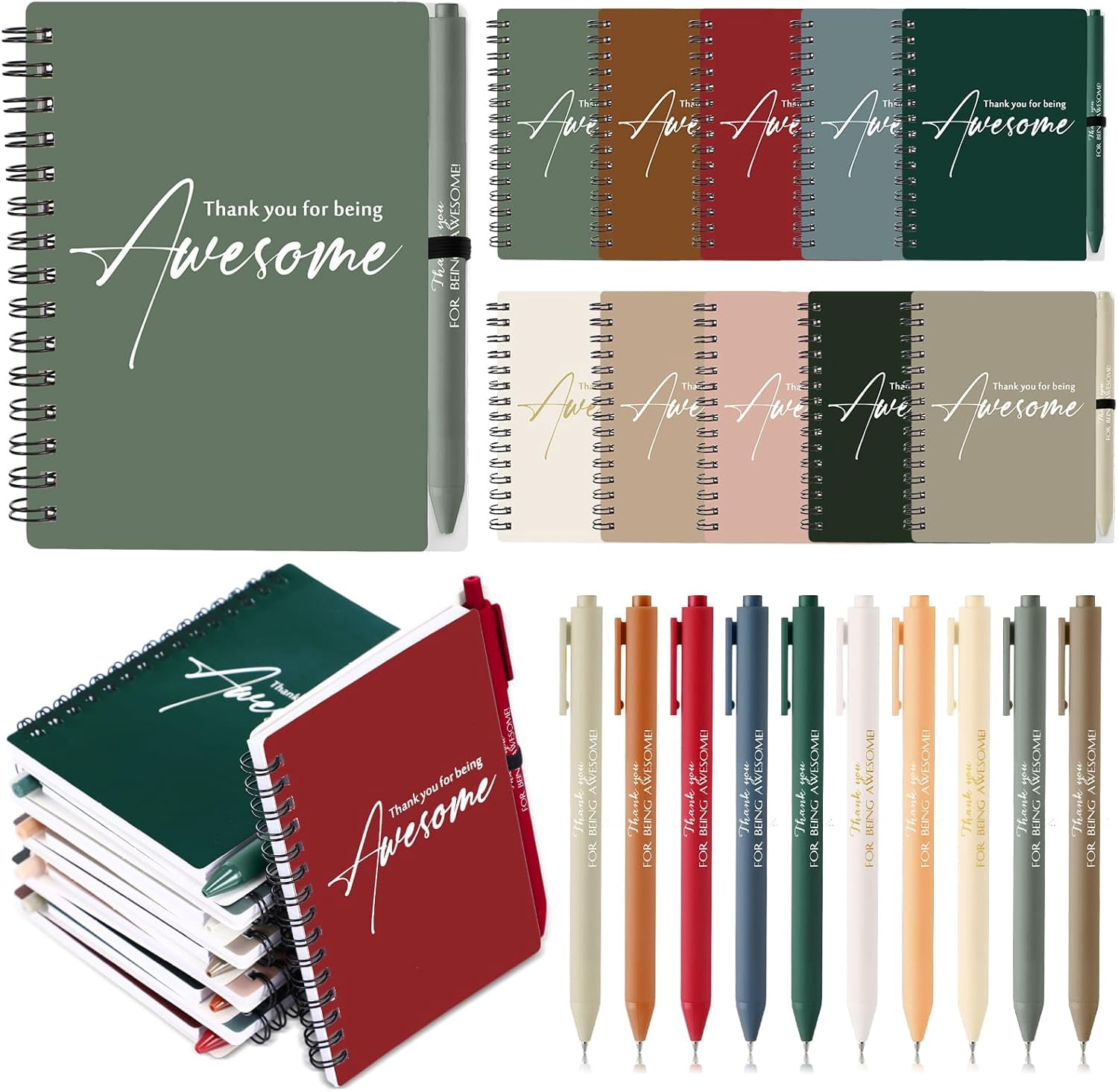 Spiral Notebook Sets Bulk Thank You Gift for Employee Appreciation ...