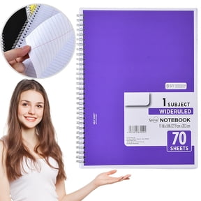 Spiral Notebook Wide Ruled 1 Subject Notebook with 70 Sheets, 7.9 x 10.6 Inch Composition Notebook for Writing Notes, Journaling and Everyday Organization Office Supplies