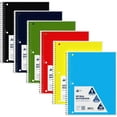 Spiral Notebook, Wide Ruled Notebooks (6 Pack), 70 Sheets, Single ...