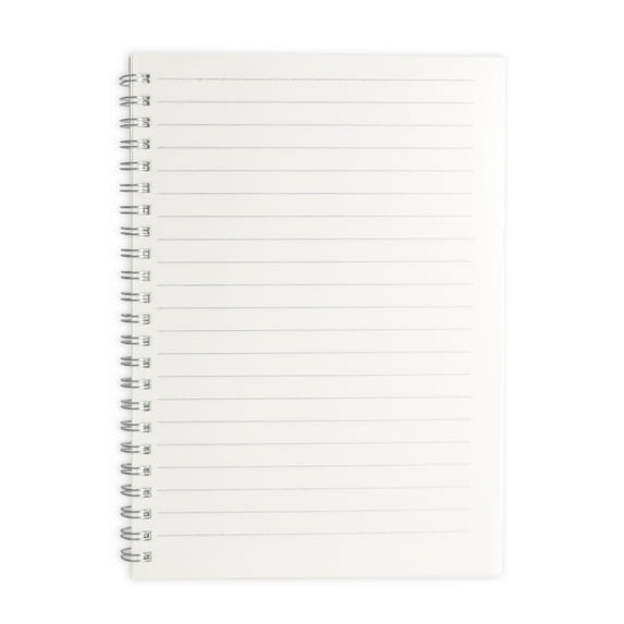 Spiral Notebooks 1-Pack 5.7 x 7.9 inch 80 Pages Per Notebook Clear Matte Smudge-Resistant Cover Heavyweight Paper Perfect for Journaling Note-Taking and More