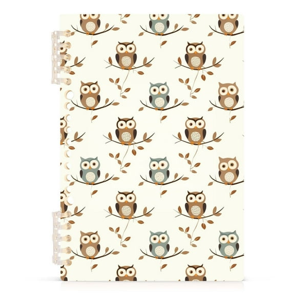 Spiral Notebooks 60 Sheets 120 Pages A5 Journal Notepad 8.3x5.7 Inch Thick Adjustable College Ruled Paper Baby Owls on Branch