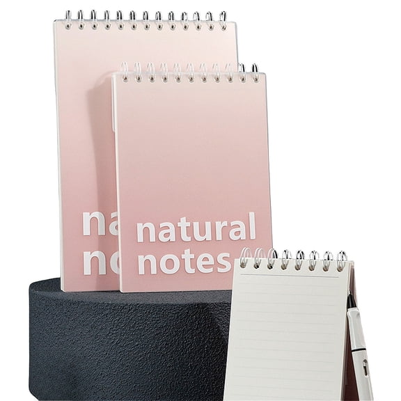 Spiral Notebooks  8" X 5.8", College Ruled Paper, 80 Sheets Wide Ruled Spiral Notebook ,Virgin Wood Pulp Paper ,Pink,Purple, Blue ,Spiral Lined Notebooks for Work ,No Ink Leakage