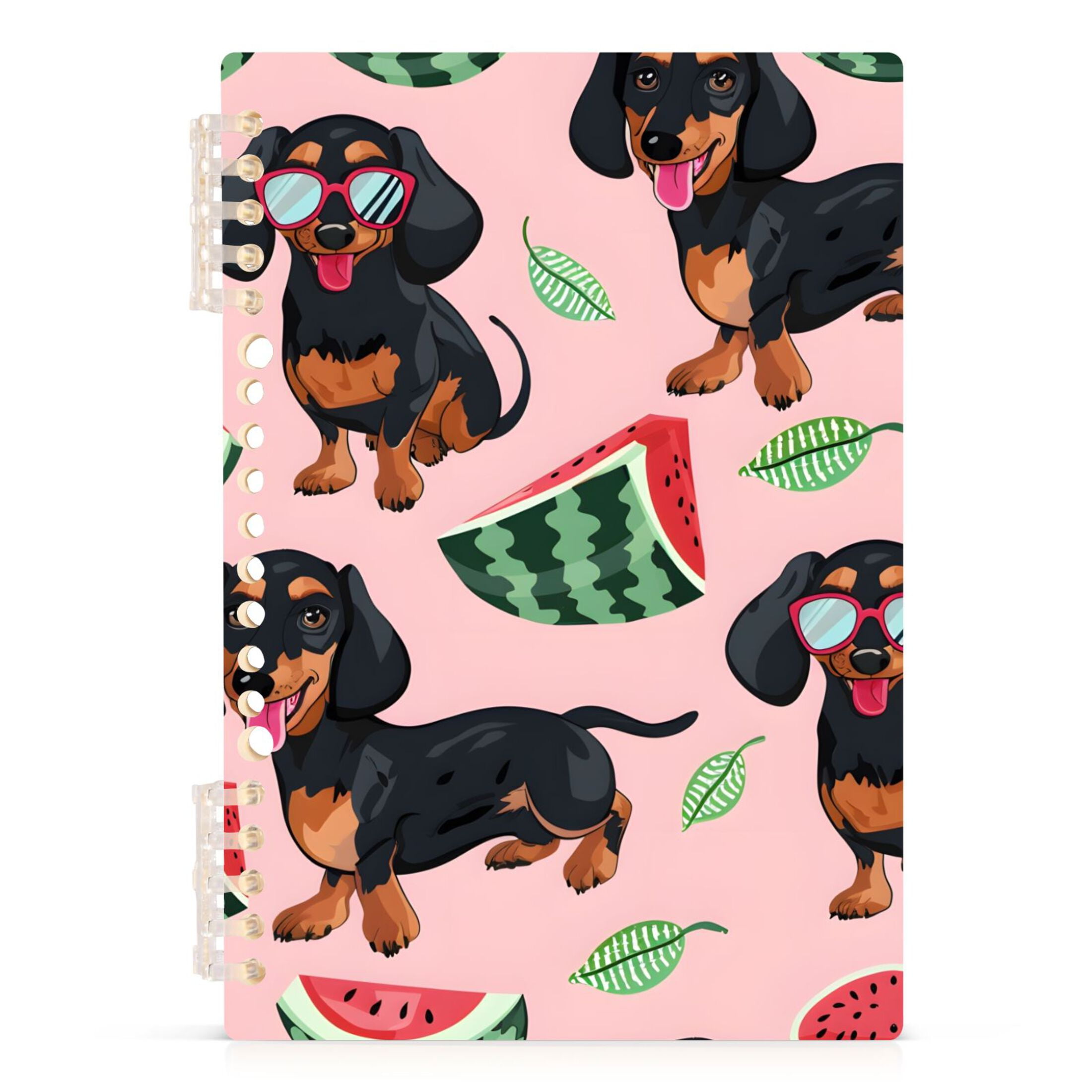 Spiral Notebooks Dachshund Dogs Watermelon 60 Sheets 120 Pages A5 ...