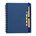 thumbnail image 1 of Spiral Notebooks,Lined Journal Notebook With Pen Holder & Colorful Sticky Tabs,Small Pocket Notebook For Business,Writing and Note Taking,Notepad With Divider Tabs,4 Colors(5.7X4.56")(Blue), 1 of 9