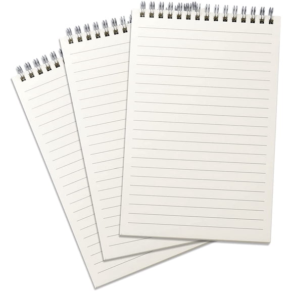 Spiral Notebooks Steno Pads Wirebound Memo Notepads Moisture Resistant PP Cover Cornell Grid Value Pack 5.7" x 8.3" 3 Pads per Pack 80 Sheets per Pad