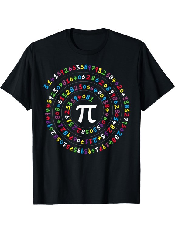 Spiral Numbers Pi Ratio Teacher and Student Pi Day Novelty T-Shirt