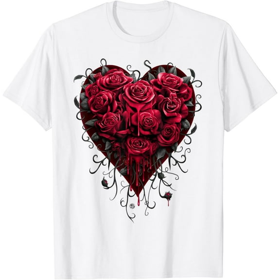 Spiral Original - Bleeding Heart - Gothic Roses T-Shirt
