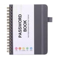 thumbnail image 1 of Spiral Password Journal Notebook, Gray Lock Diary with Combination Lock, 14x12cm Notepad for Security, 1 of 6
