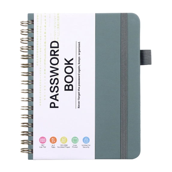 Spiral Password Journal Notebook, Green Lock Diary with Combination Lock, 14x12cm Notepad for Protection