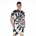 thumbnail image 1 of Spiral Piano Keyboard Short Sleeve Men'S Rompers, Musician Music Casual Summer Jumpsuits Outfit, 1 of 4